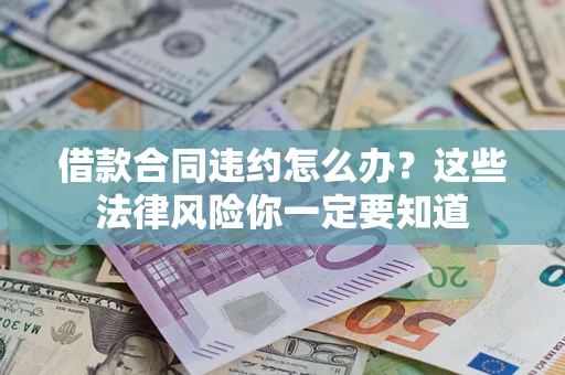 武汉借款合同违约怎么办？这些法律风险你一定要知道