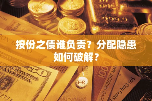 武汉按份之债谁负责？分配隐患如何破解？