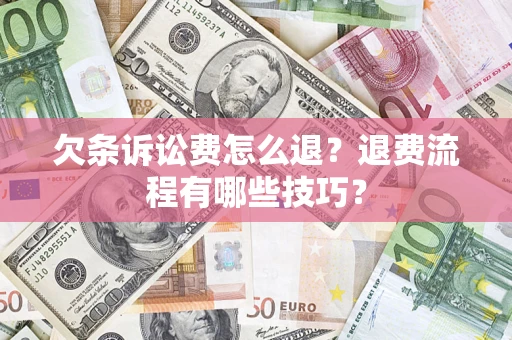 武汉欠条诉讼费怎么退？退费流程有哪些技巧？