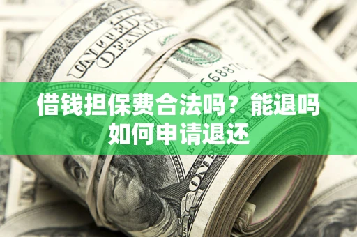 武汉借钱担保费合法吗？能退吗如何申请退还