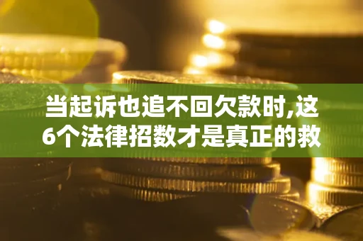 武汉当起诉也追不回欠款时,这6个法律招数才是真正的救命稻草